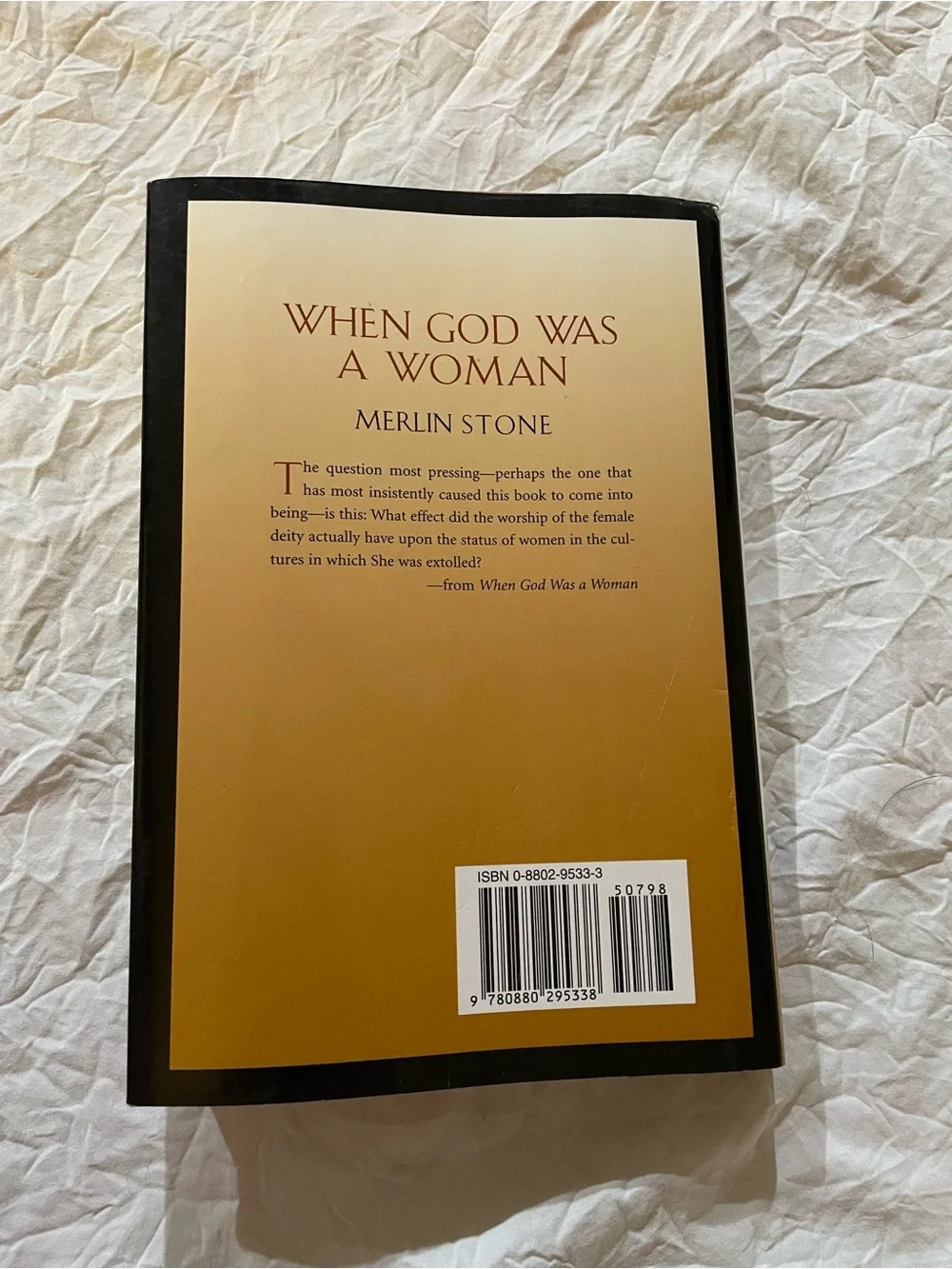 When God Was a Woman hardcover by Merlin Stone
